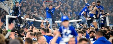 Več poškodovanih ob slavju Schalkeja