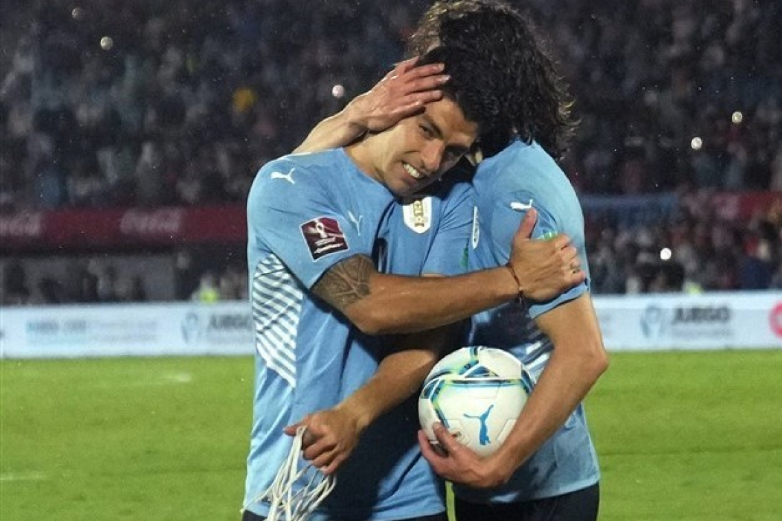 Suarez in Cavani še četrtič zaporedoma na mundial