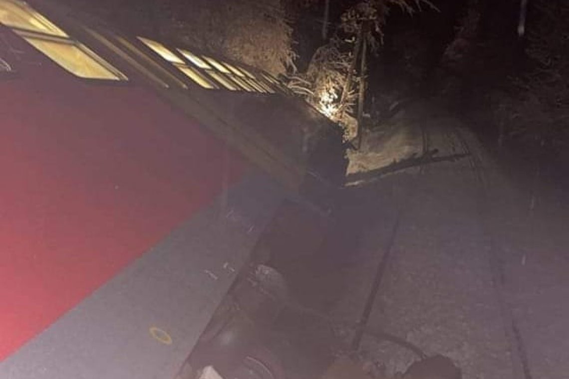 Pri Novem mestu se je iztiril vlak, dva potnika lažje poškodovana