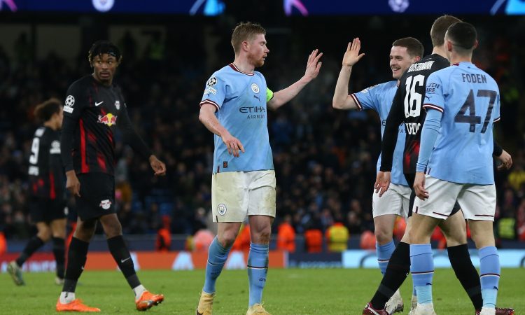 Haaland s petimi goli odpihnil Kamplov Leipzig, Handanovićev Inter naprej