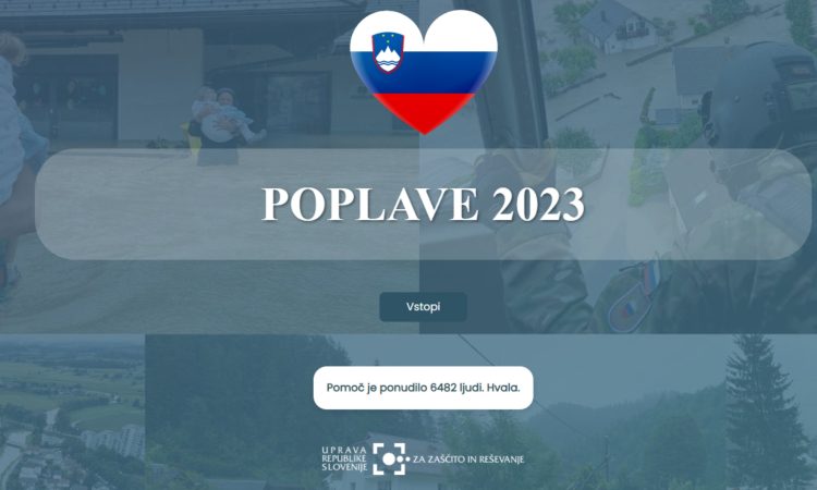 S posebno aplikacijo do koordinirane pomoči prizadetim v ujmi