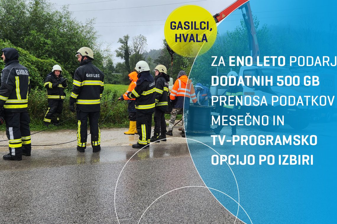 Telekom Slovenije vsem gasilcem podarja 500 GB prenosa podatkov mesečno in TV opcijo po izbiri