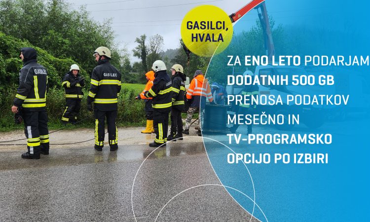 Telekom Slovenije vsem gasilcem podarja 500 GB prenosa podatkov mesečno in TV opcijo po izbiri