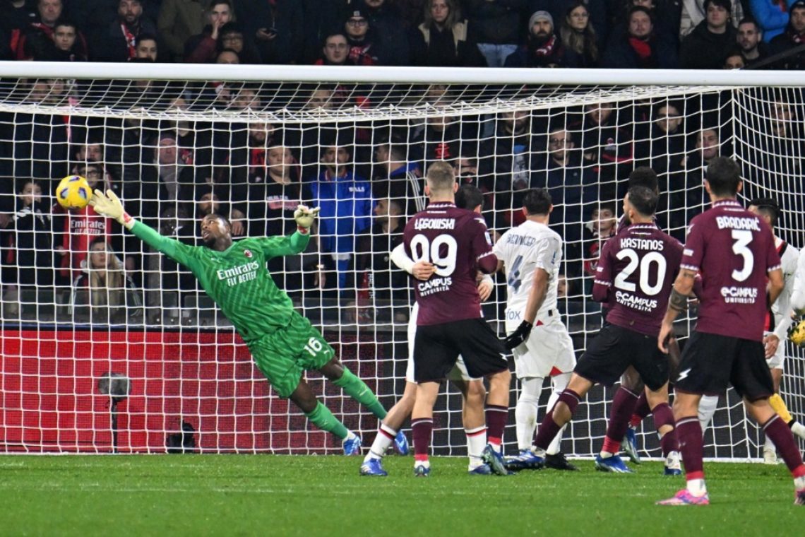 Milan proti zadnji Salernitani le do točke
