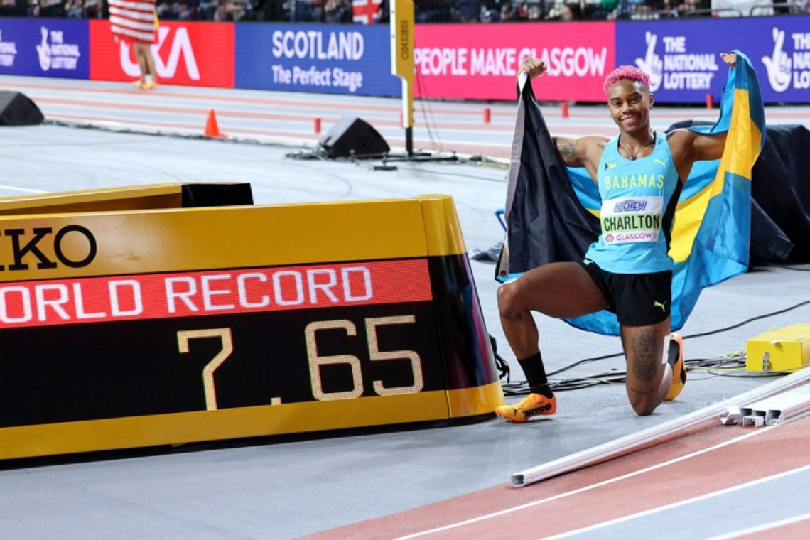 Bahamka Charlton zadnji dan SP rekordno v Glasgowu