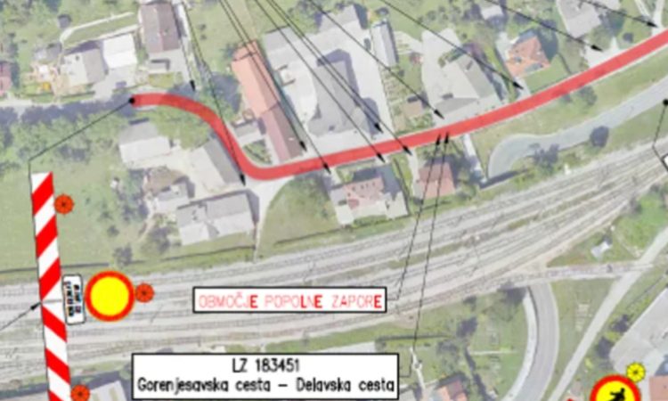 Jutri popolna zapora Gorenjesavske ceste proti Stražišču