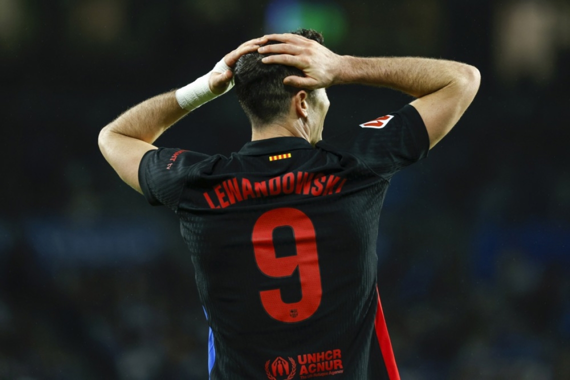 Sporna odločitev VAR-a odvzela Lewandowskiju gol in Barceloni točke proti Real Sociedadu