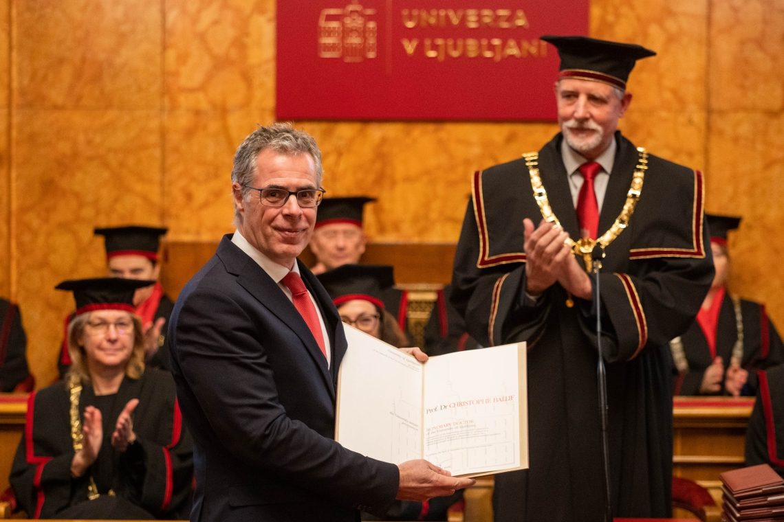 Častni doktor Univerze v Ljubljani postal prof. dr. Christophe Ballif, častni senator pokojni dr. Marko Ilešič