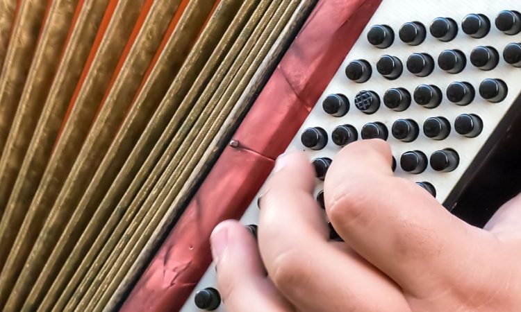 Robert Goter v Velenju lovi Guinnessov rekord v igranju harmonike