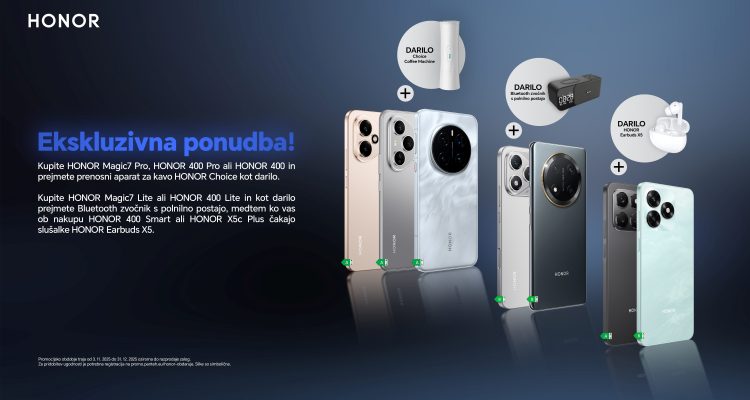 HONOR z novo praznično ponudbo: ob nakupu telefona brezplačna darila za vsak okus